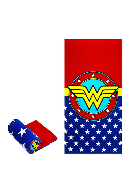 Wonder Woman Logo Oversized Cotton Beach Towel