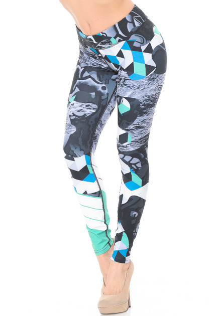 Double Brushed Hypnotic Dreams Leggings - 3 Inch Waistband