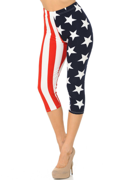 American Flag Grunge-Style Leggings - GearDen