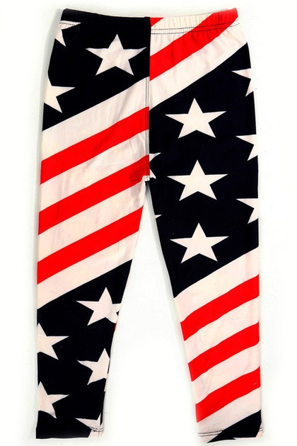 Buttery Smooth Spiral Stars and Stripes Plus Size Leggings