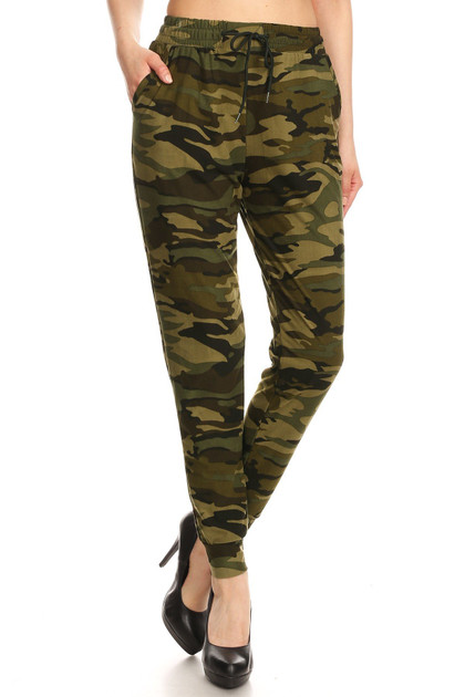 Brushed Olive Camouflage Joggers - EEVEE