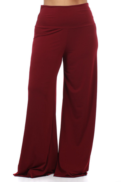 Wide Leg Palazzo Pants - Plus Size | OnlyLeggings.com