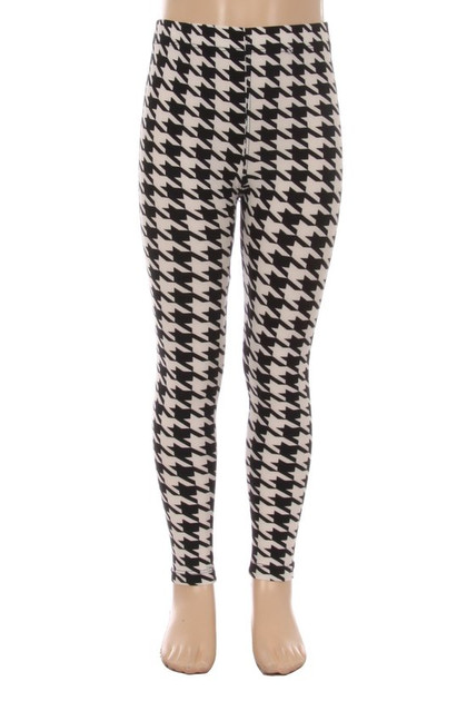 Wholesale Buttery Soft Houndstooth Kids Leggings