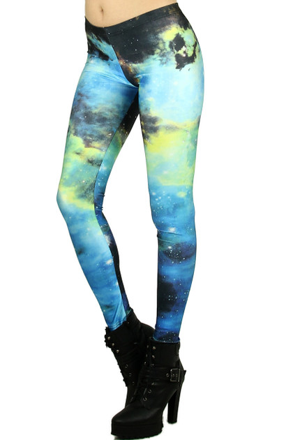 One Size Pink, Blue & Purple Galaxy Print Leggings – Denise's Delights -  Barber Enterprises