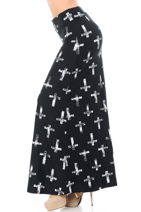 Faded Cross Buttery Smooth Maxi Skirt