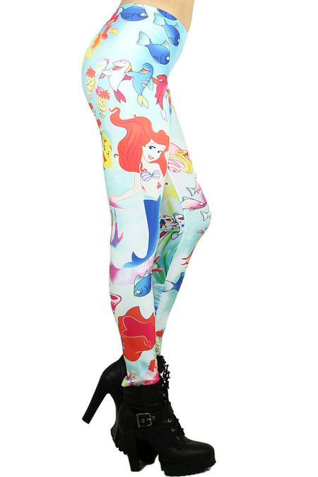 Mermaids and Bubbles  Little Mermaid Inspired Plus Size Leggings