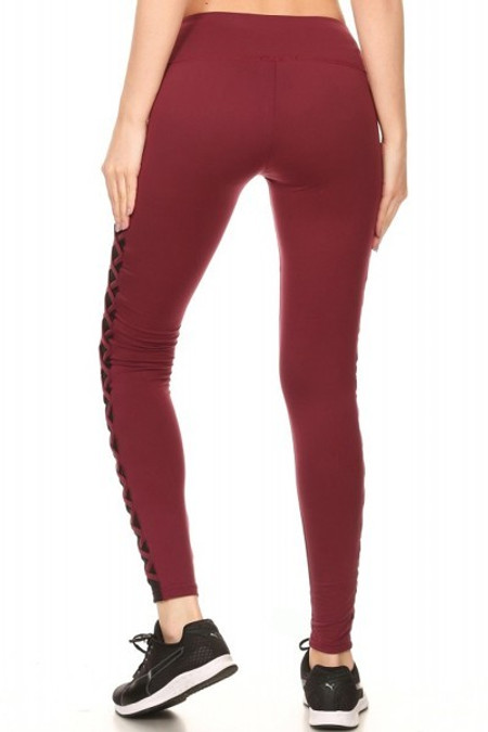 Criss Cross Mesh Women's Sport Leggings