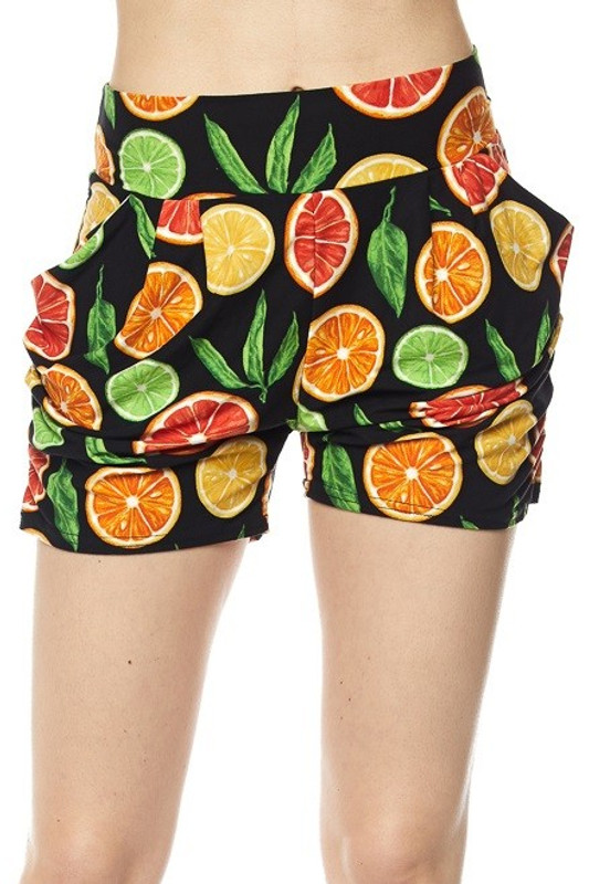 Citrus Fruit Harem Shorts Citrus Fruit Harem Shorts