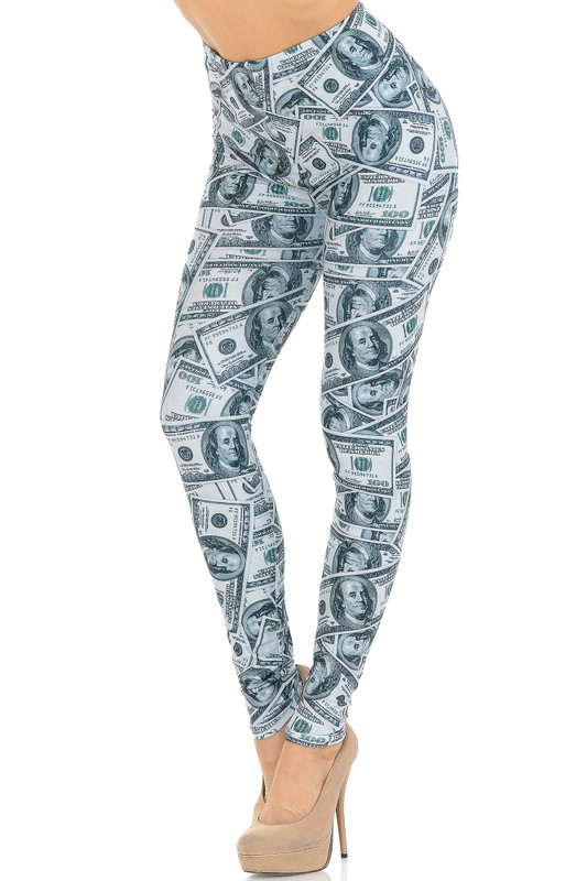Creamy Soft Raining Money Leggings - USA Fashion™ Creamy Soft Raining Money Leggings - USA Fashion™