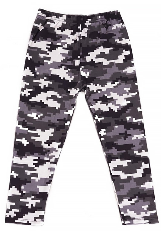 Buttery Soft Pixel Black and White Camouflage Kids Leggings Buttery Soft Pixel Black and White Camouflage Kids Leggings