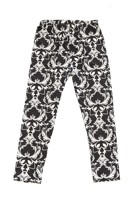 Wholesale Buttery Soft Baroque Wreath Kids Leggings Wholesale Buttery Soft Baroque Wreath Kids Leggings