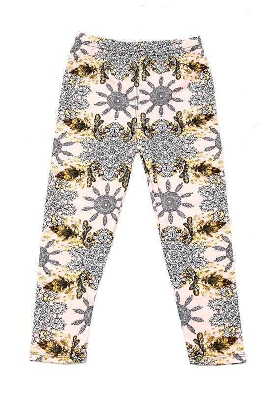 Wholesale Buttery Soft Gorgeous Pink Motif Kids Leggings Wholesale Buttery Soft Gorgeous Pink Motif Kids Leggings