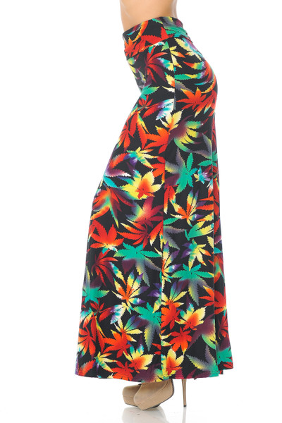 rainbow maxi skirt