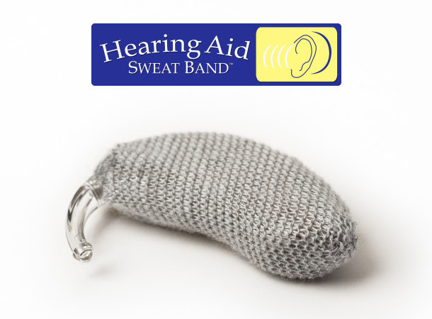 The ORIGINAL Hearing Aid Sweat Band :: Proudly Made in the USA :: Fits Any Behind-the-Ear Hearing Aid Device