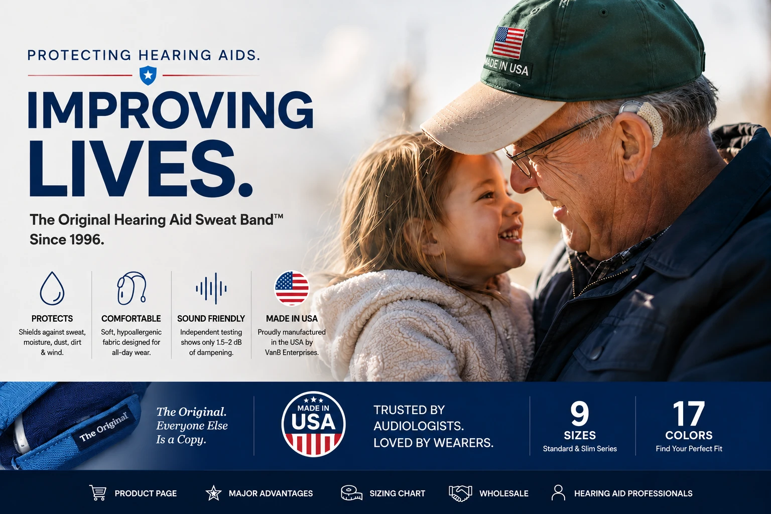 The Original Hearing Aid Sweat Band - Protecting Hearing Aids. Improving Lives.