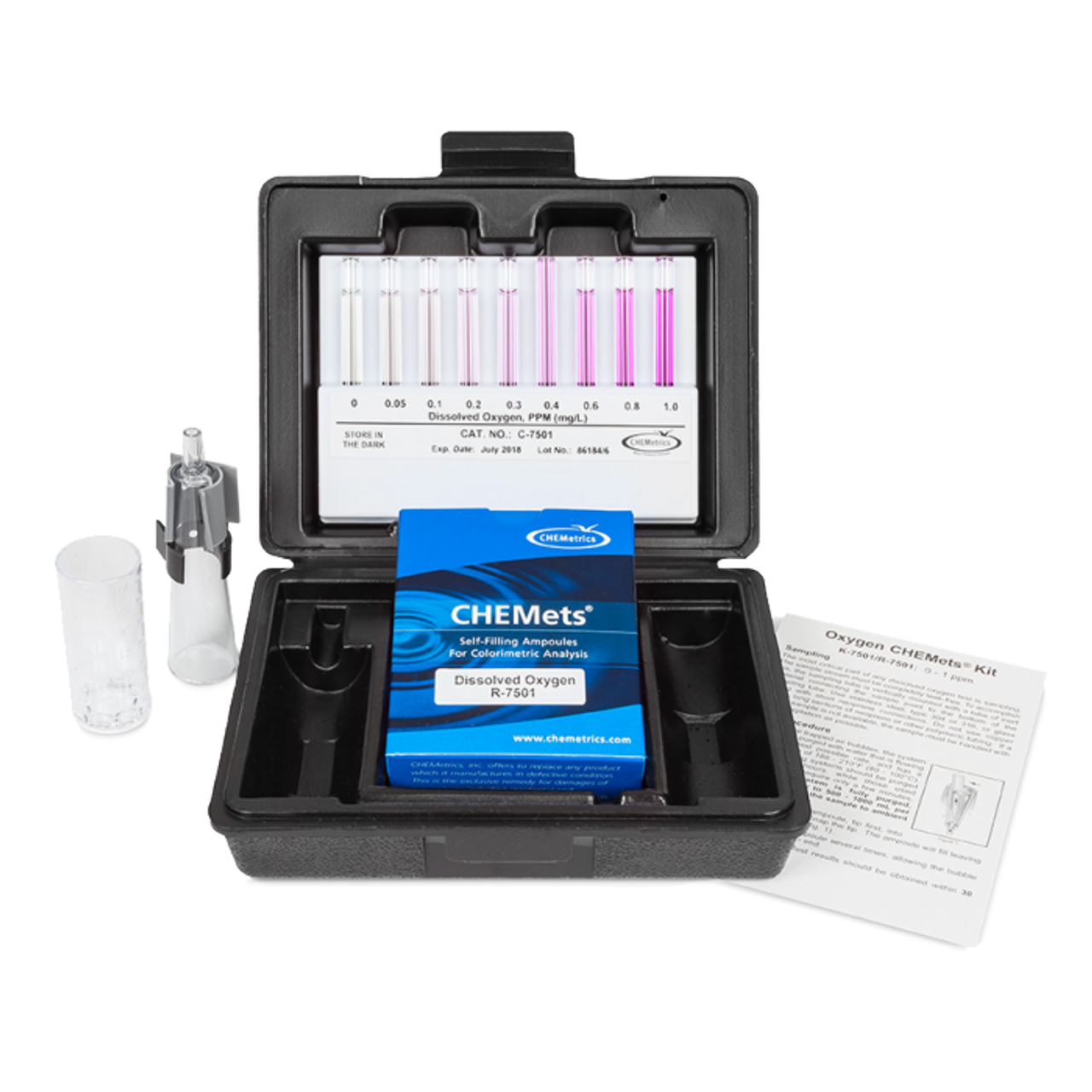 Chemetrics K7501 CHEMets® Dissolved Oxygen Test Kit, 01ppm W23401