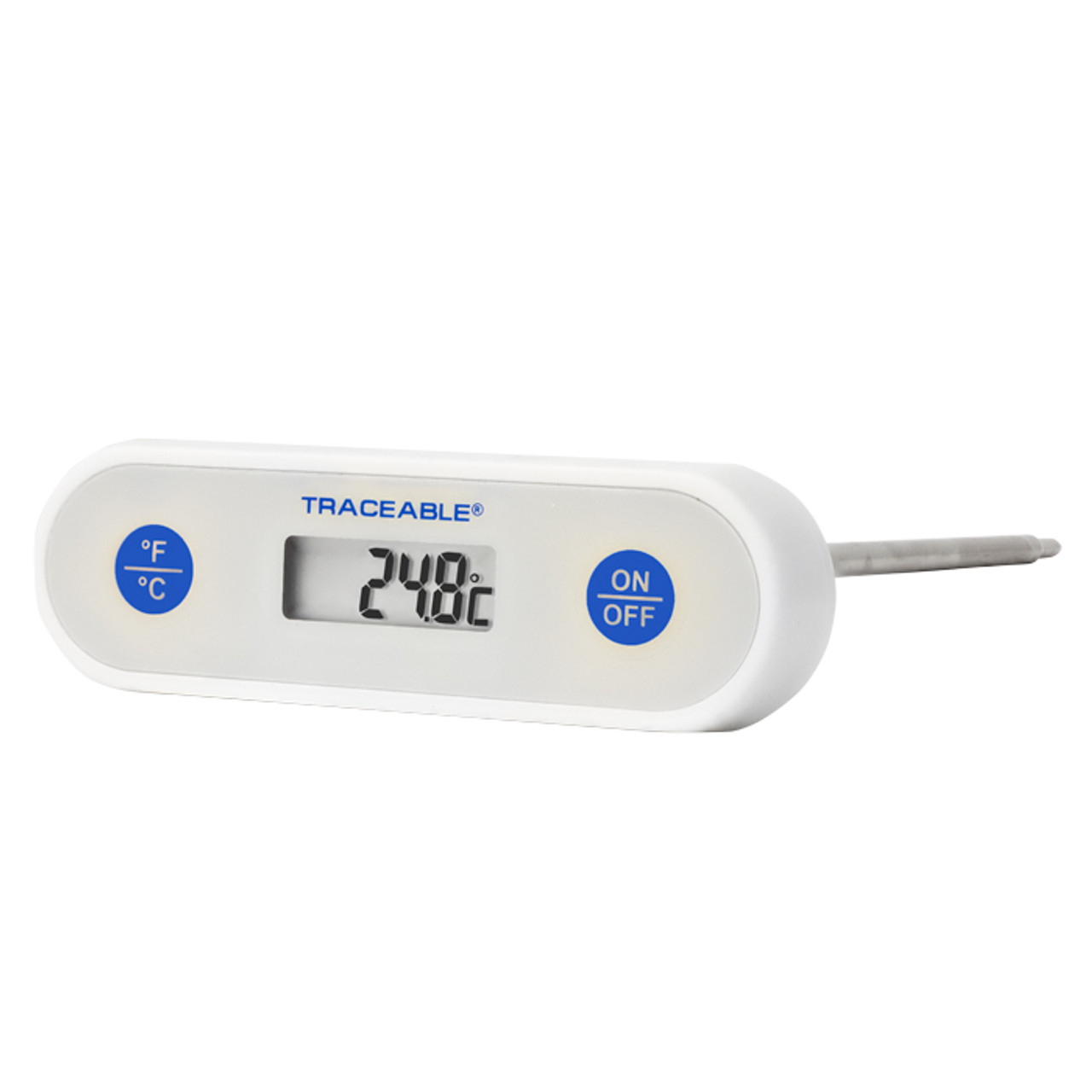 Traceable Remote Probe Digital Thermometer with Calibration; 1 Extra-Long  Stainless Steel Probe