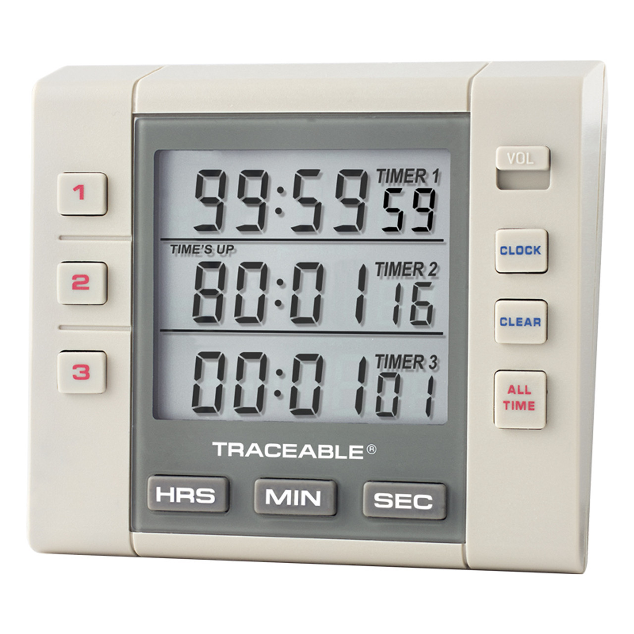 Fisherbrand Traceable Triple-Display Timer Triple line LCD display