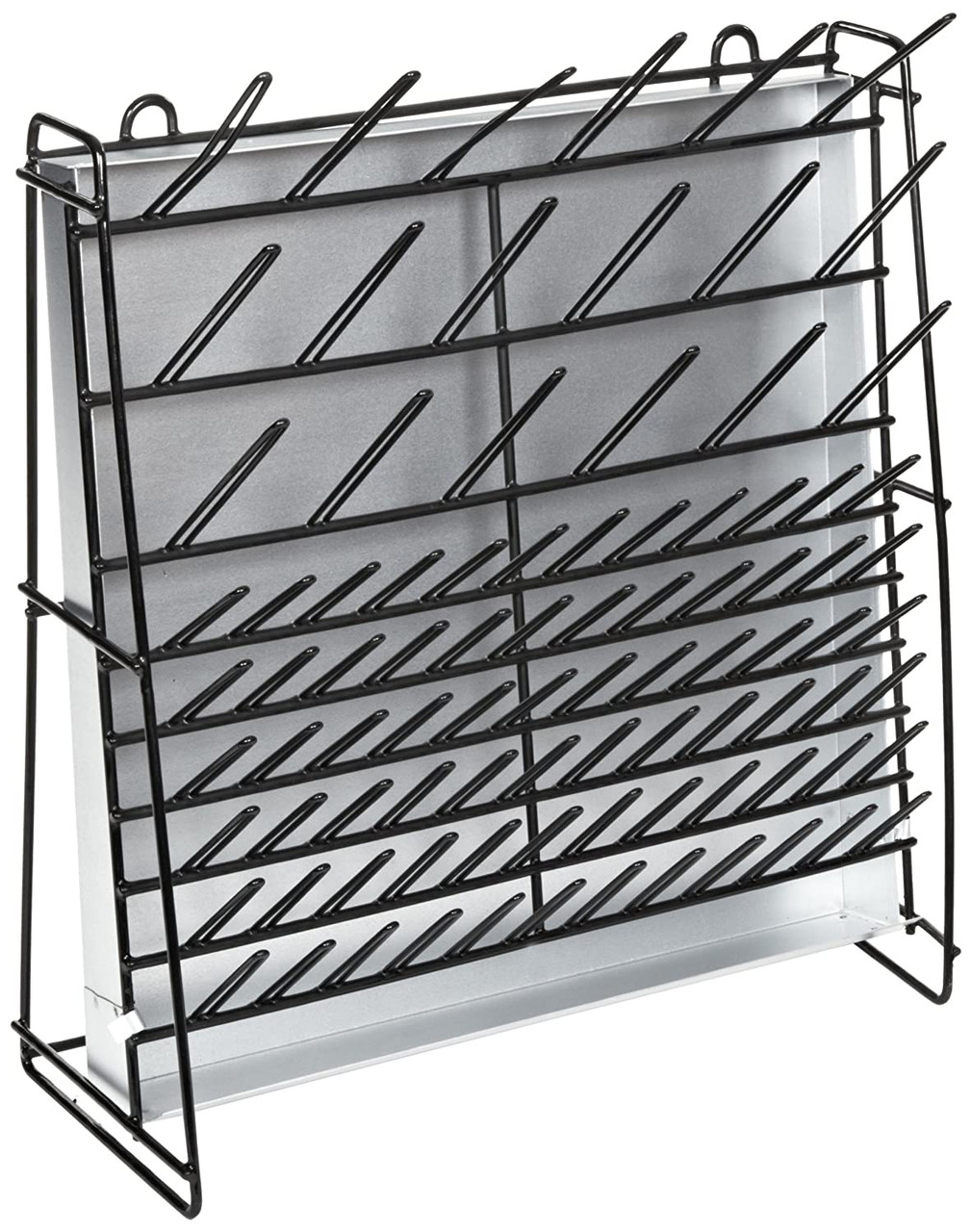 Wire Glassware Drying Rack, 90 Piece Capacity, with Drainage Tray