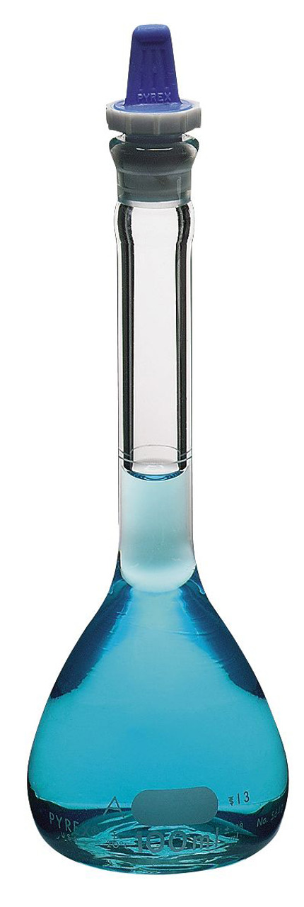 Corning 5642 500 Pyrex® 500ml Class A Volumetric Flask With Polyethylene Standard Taper Stopper 5125