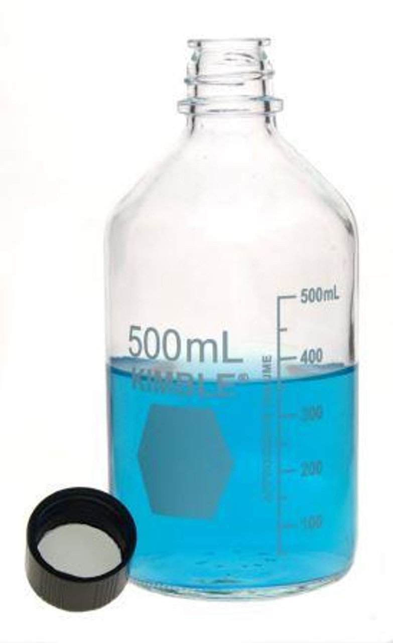 1 Liter (1,000ml) Pour-Out Round Glass Bottle - 33-430 Neck