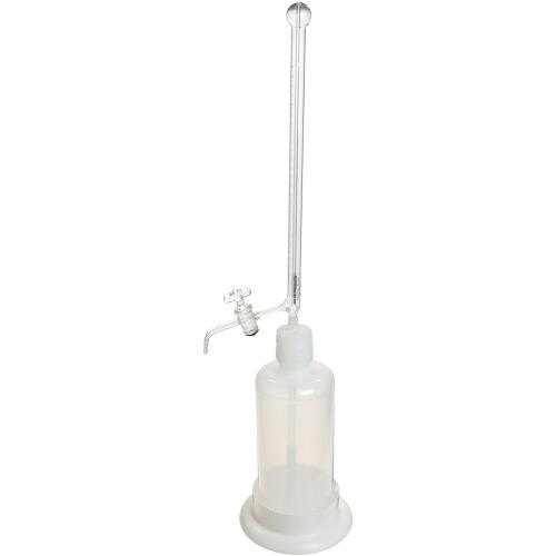 BEL-ART F37915-1010 Glass 10mL Automatic Burette with Glass Stopcock and 1000mL Poly Reservoir Bottle. Self-Zeroing