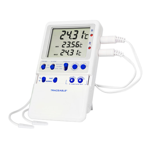 Control Company 4240 Traceable® Hi-Accuracy Refrigerator/Freezer Thermometer with Two Probes