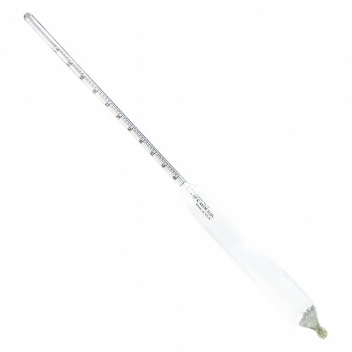 ASTM 310H Density Scale Hydrometer, 1050 to 1100, 0.5 Scale Div., Plain Form, 330mm Length