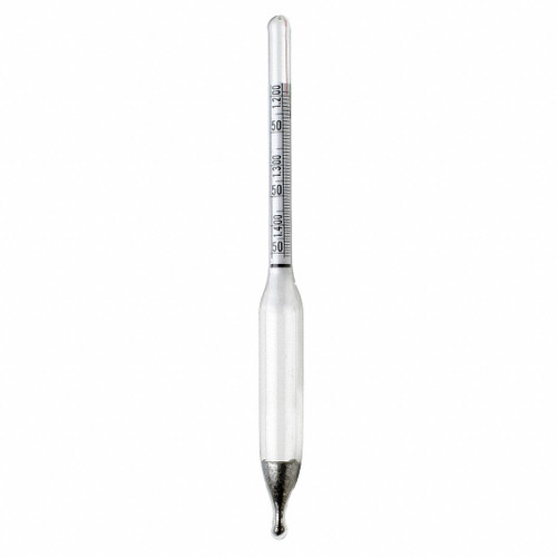 Specific Gravity Hydrometers, 1.000 to 2.000, Plain Form, 0.010 Scale Div., 300mm Length