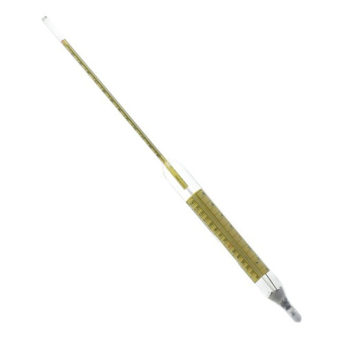 ASTM 54H API Combined Form Hydrometer, Range 29 to 41 Deg., with 0-150F Thermometer in Body, 380mm Length
