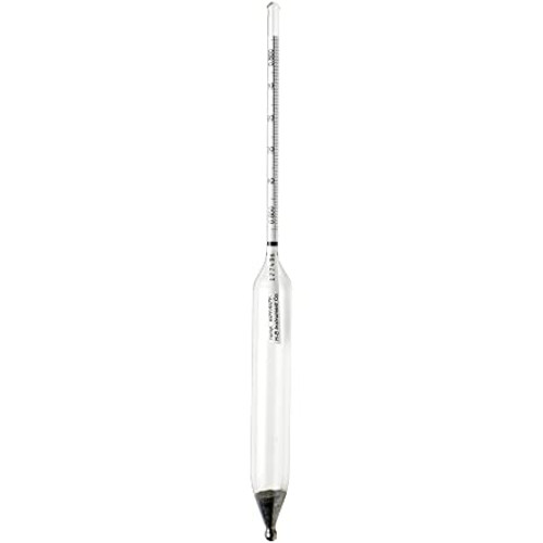 ASTM 103H Specific Gravity Hydrometers, Range 0.700 to 0.750, Plain Form, 260mm Length