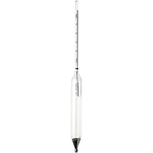 ASTM 107H Specific Gravity Hydrometers, Range 0.900 to 0.950, Plain Form, 260mm Length