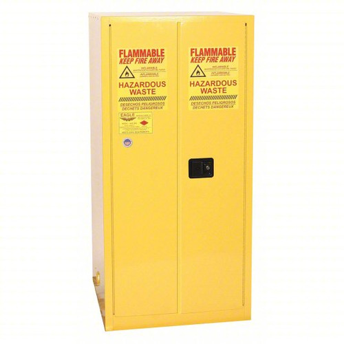 Eagle HAZ1926X 2-Door 55gal Drum Flammable Storage Safety Cabinet with Shelf - S1155-1