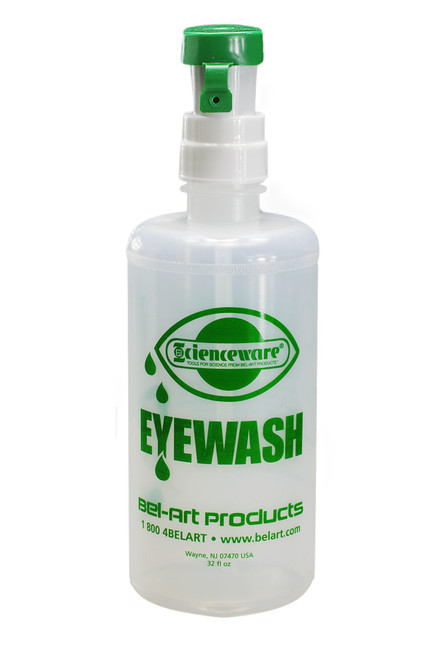 BEL-ART F24851-0000 Emergency Eye Wash Safety Station Bottle, 1000mL