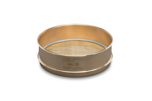 W.S. Tyler™ 4543 70 Mesh All Brass 8in Diameter Full Height Sieve - S2340T-19