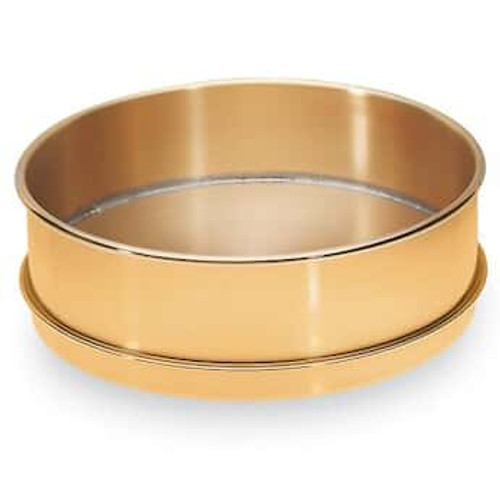 W.S. Tyler™ 8483 Brass Full Height Sieve Pan with Skirt for 8in Sieves - S2400T-3