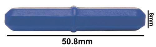 BEL-ART F37109-0030 Blue Octagonal Teflon Magnetic Stirring Bar with Ring, 2" x 5/16"