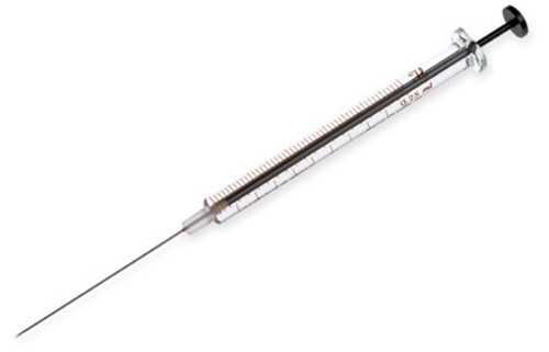 Hamilton 81100 1725 LTN Series 125μL Gastight Syringe with Luer Tip Cemented 22s x 2" Point Style 2 Needle