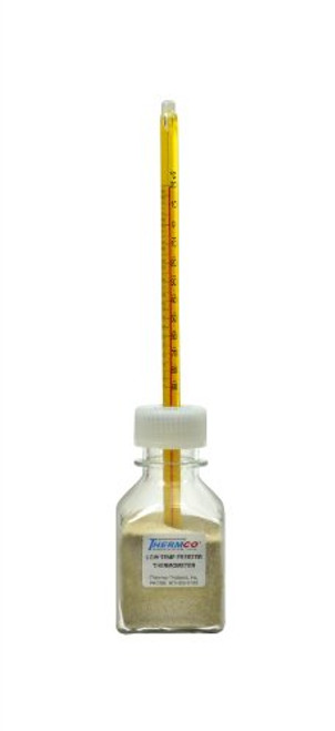 Thermco ACCULF010S Accu-Safe Ultra-Low Freezer Thermometer in Enclosed Chamber Verification Bottle, -90 to 20°C