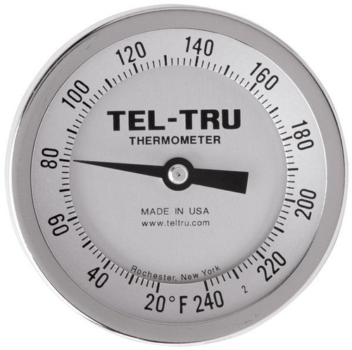 Bottom Connect Dial Thermometers. 3" Face with 9" Stem