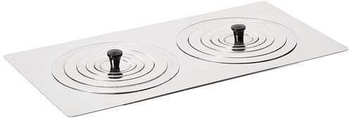 Grant Instruments LF6 Flat Stainless Steel Water Bath Lid with 2 Ring Sets for JBA5 Baths