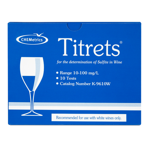 Chemetrics K-9610W Titrets® Sulfite in Wine Test Kit