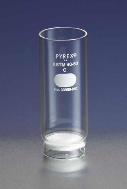 Corning 33950-LEC PYREX® 45mm Diameter and 130mm Long Extra Coarse Porosity Fritted Extraction Thimbles