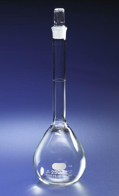 Corning 5641-200 PYREX® 200mL Economy Volumetric Flasks with Glass Standard Taper Stopper