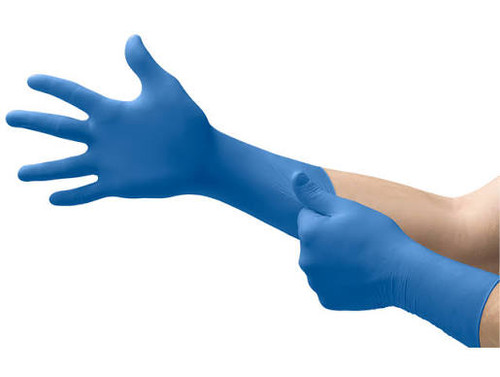 Microflex SG375-L SafeGrip 14.2 mil Powder-Free Latex Exam Gloves Large - G2743E-3
