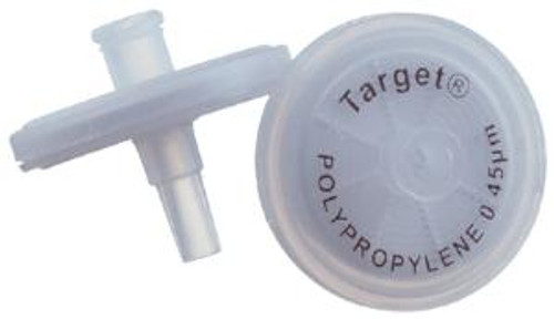 Thermo National Scientific F2502-9 30mm x 0.45 μm Target PP with Glass Prefilter Membrane Syringe Filters - NF2502-9