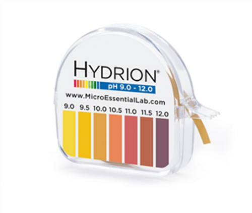 Micro Essential 9-12 Hydrion Single Roll Short Range 9 to 12 pH Paper - PH1240-7