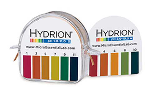 Micro Essential 150 Hydrion Double Roll 1.0 to 11.0 Wide Range pH Paper AB Dispenser - PH1220-5