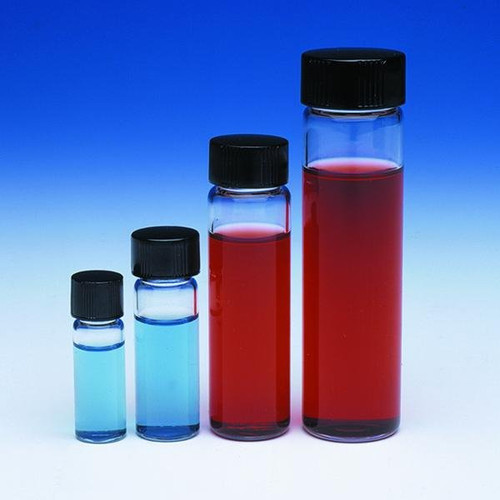 Sample Vials in Lab File with Rubber Lined Caps