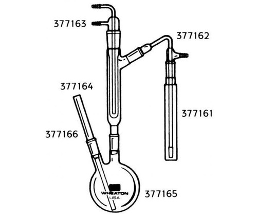 Wheaton 377166 19/38 Inlet Tube for Cyanide Distillation Kit - W4340-7